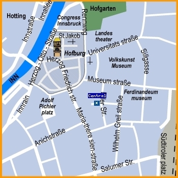 Location of Hotel Central