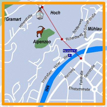 Location of Hotel Heimgartl