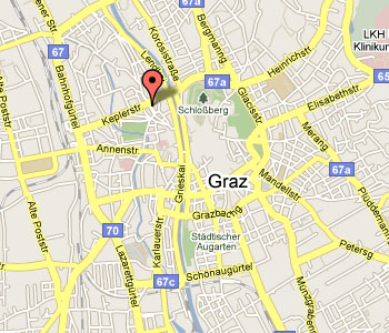 Location of Hotel Mercure Graz City
