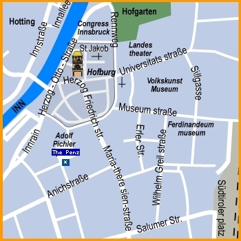 Location of Hotel The Penz