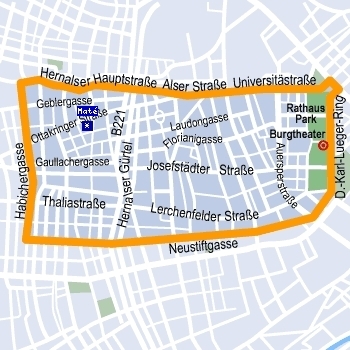 Location of Hotel Eurostars Vienna